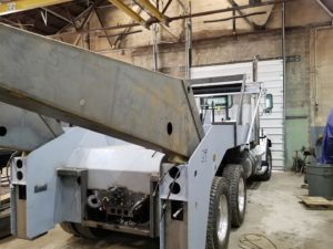 a JT Fabrication Lugger Truck body under construction