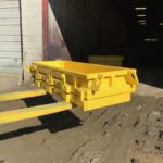 photograph of a made in Canada drop box hopper custom paint colour